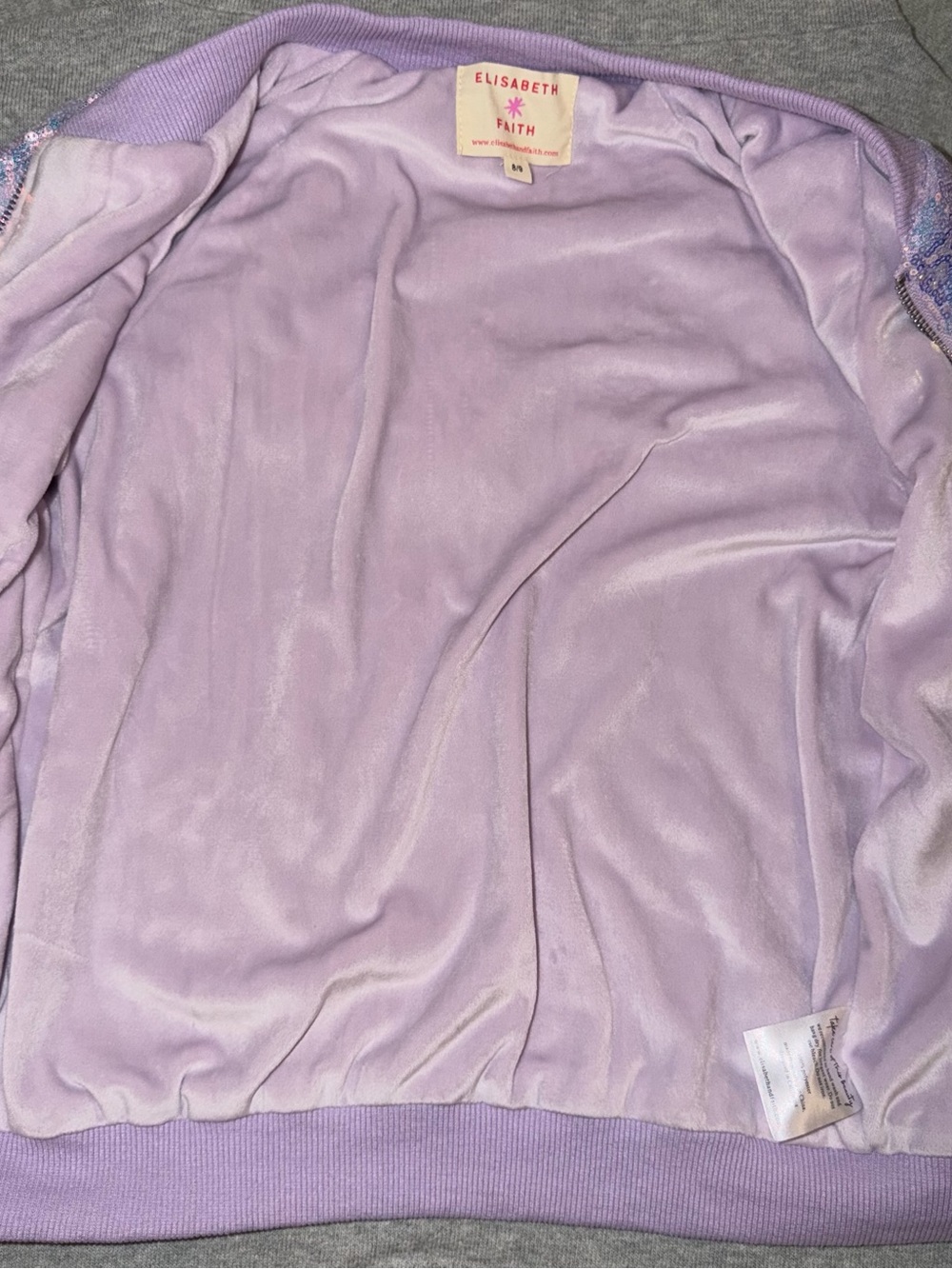 Elisabeth Faith Lavender Sequin Jacket with Dancing Girl - Picture 4 of 4